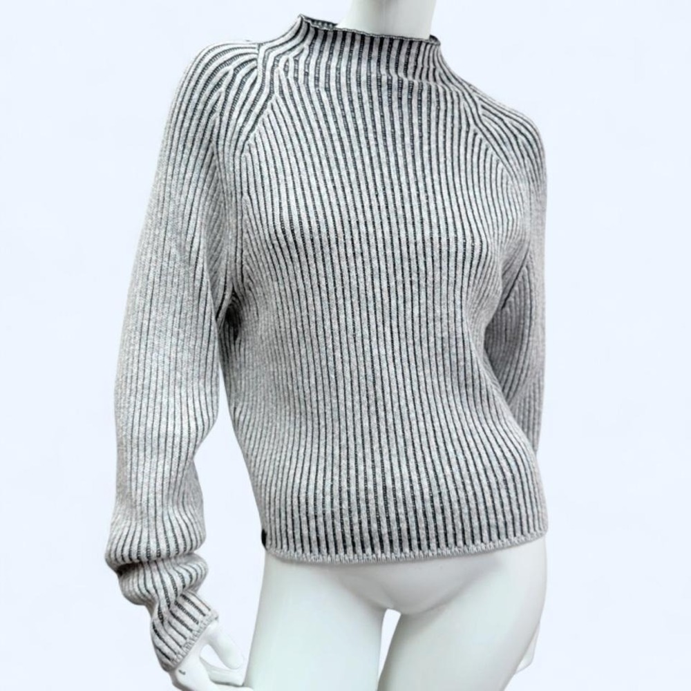 Lululemon Ribbed Mock‎ Neck Sweater Merino Cashmere Knit Womens 10